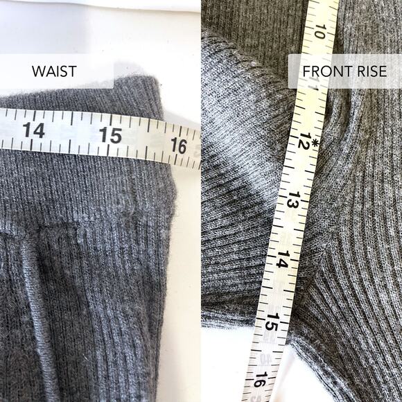 FAVORITE DAUGHTER NWT Knit Ribbed Wool Blend Flare Pants in Storm Cloud Size XL - Picture 10 of 11